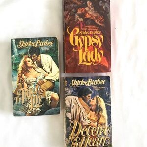Historical Romance Books PB 3 Lot Bundle Shirlee Busbee Tiger Lily 80s Vintage